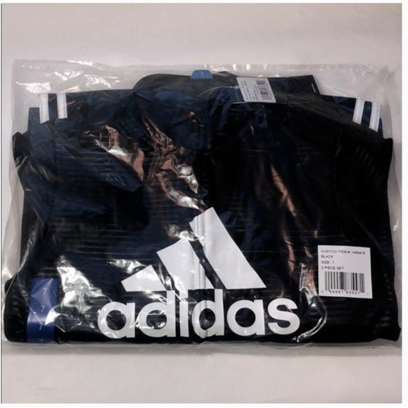 New Adidas Boys Youth 2 Piece Track Suit Activewear Set Black  Size 7 - Picture 3 of 5